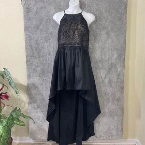 B Darlin Y2K vintage size 15 Hi Low beaded mesh Fairy WhimsyGoth Halter dress